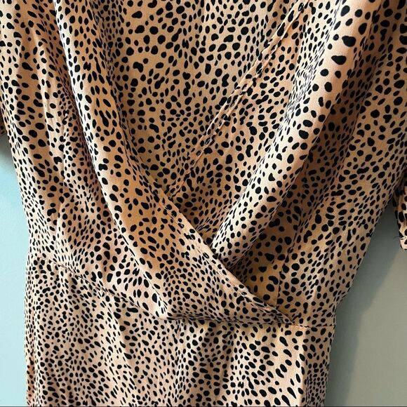 SHEIN Cross Front Polkadot Midi Dress Size Medium - Picture 3 of 5